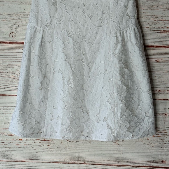 Lilly Pulitzer Jordan Strapless Mini Dress in Resort White Picque Lace Sz 4 - Picture 6 of 11